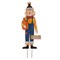 Glitzhome 36" Orange and Blue 'Happy Harvest' Scarecrow Yard Stake Thanksgiving Sign Decor
